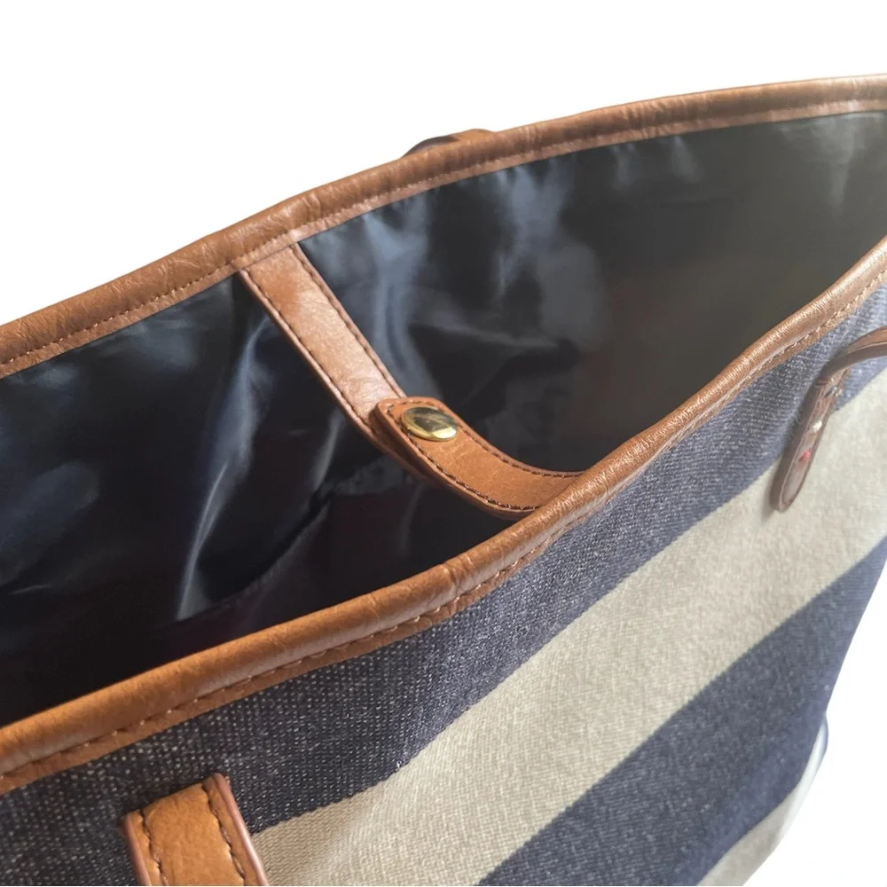 Blue and White Canvas Purse - Picture 3 of 9